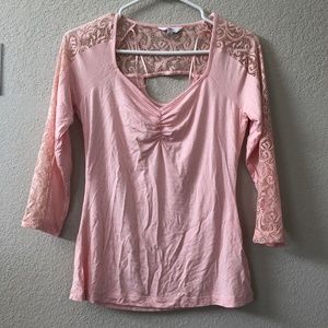 Pink Candie's Lace Top